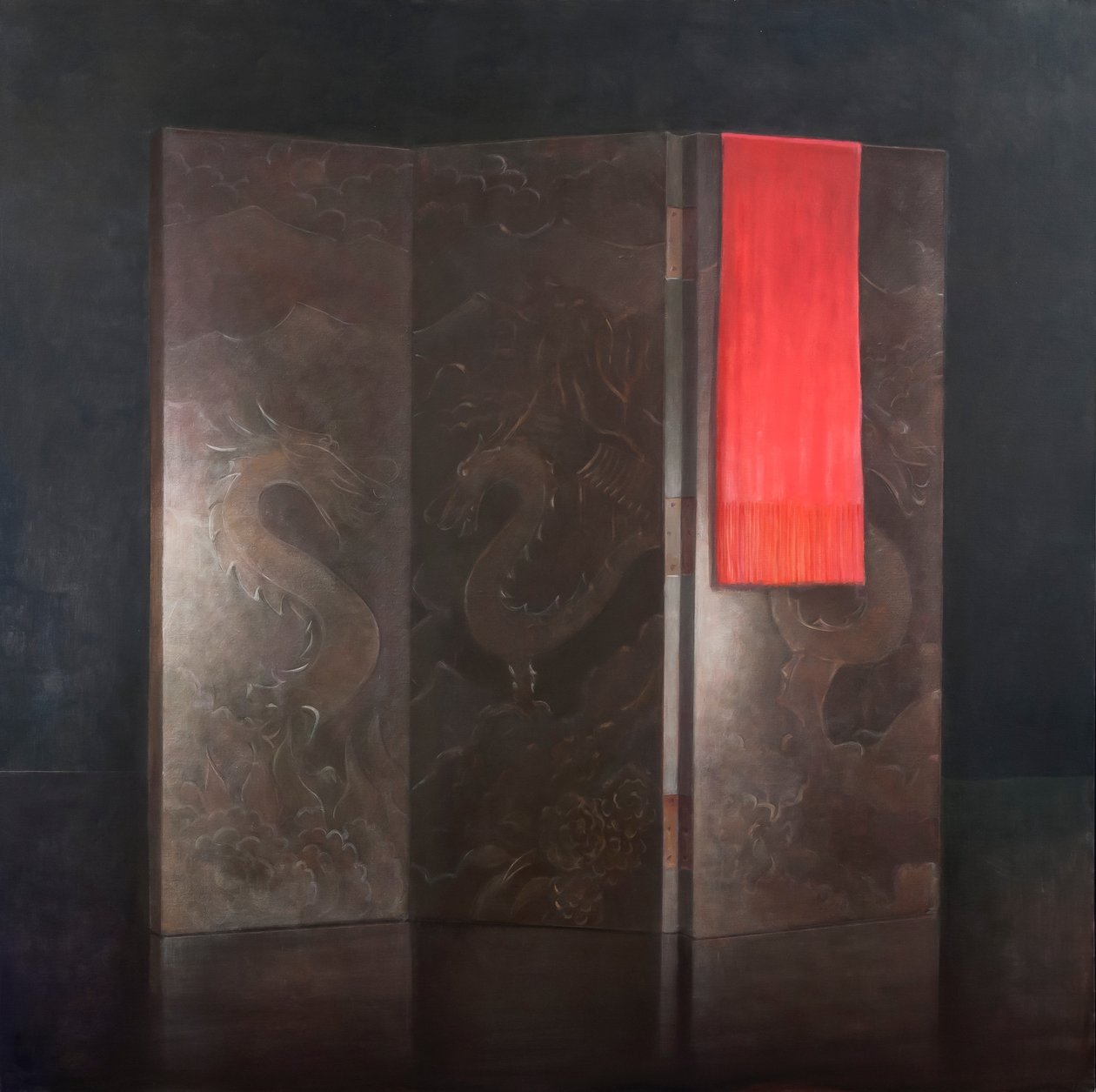 Dragon Screen, 2012 (akryl na plátně) od Lincoln Seligman