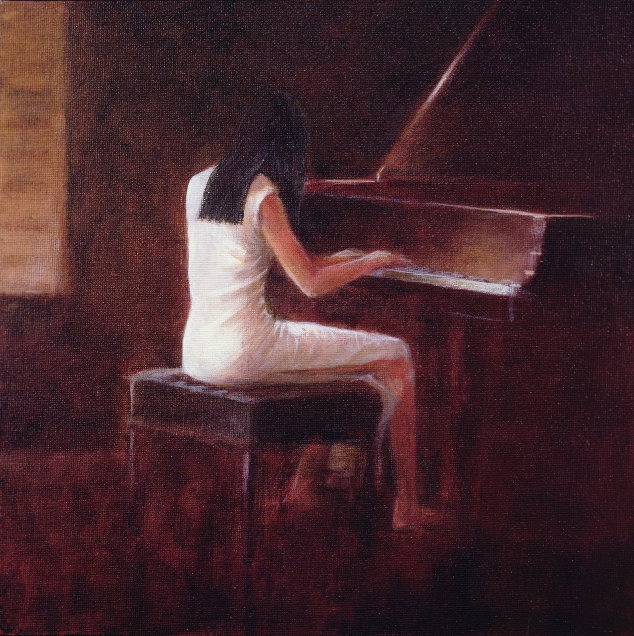 Pianista, Hanoj (olej na plátně) od Lincoln Seligman
