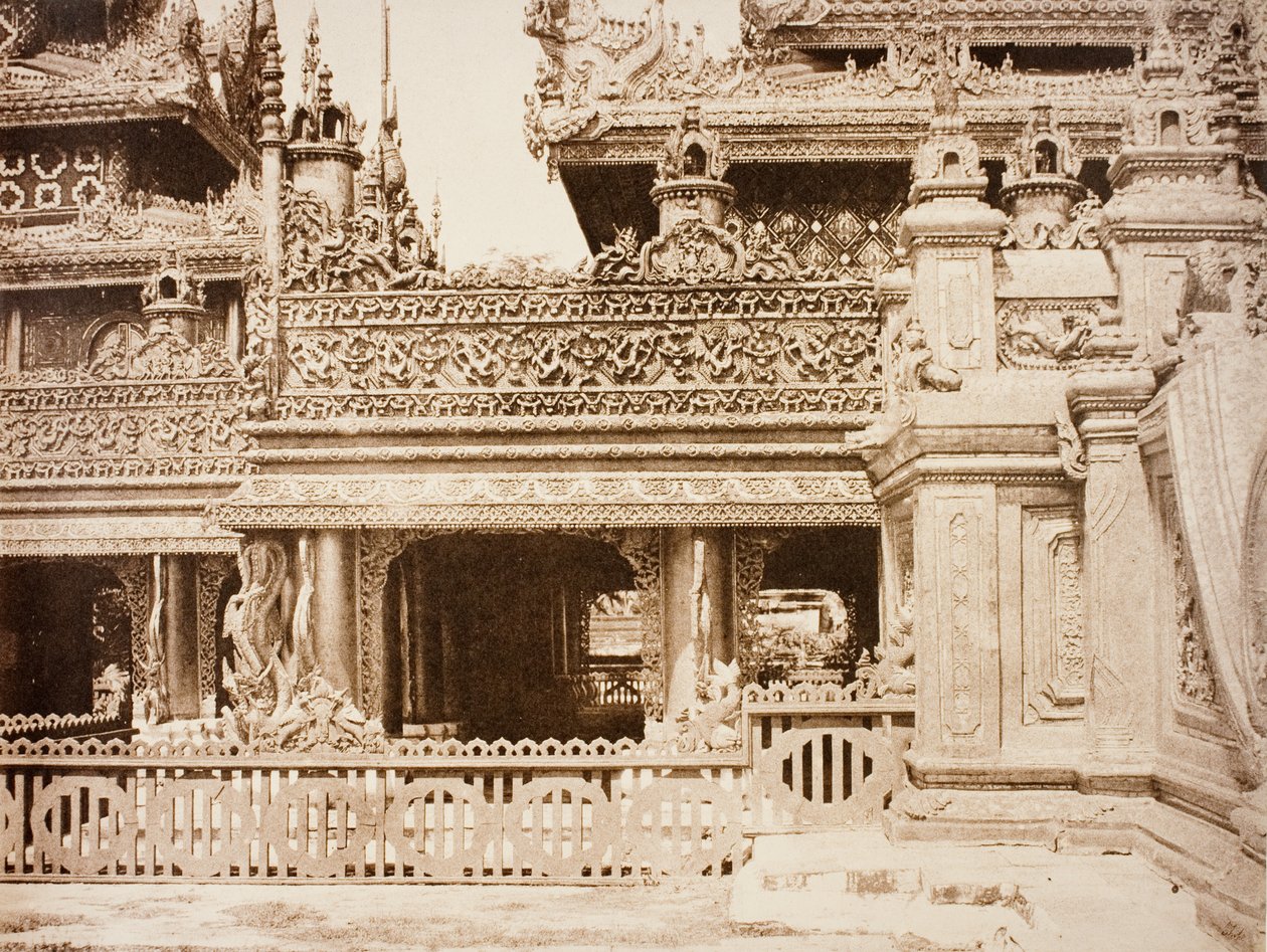 č. 92. Amerapoora. Další část Balkonu Kyoung č. 86 [Maha-too-lo-Bounghian Kyoung]. od Linnaeus Tripe