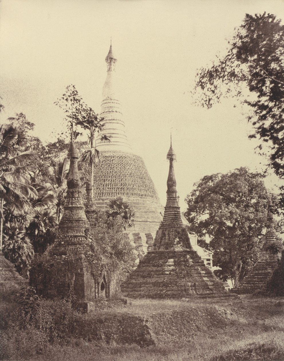 Rangún: Blízký pohled na pagodu Shwe Dagon od Linnaeus Tripe