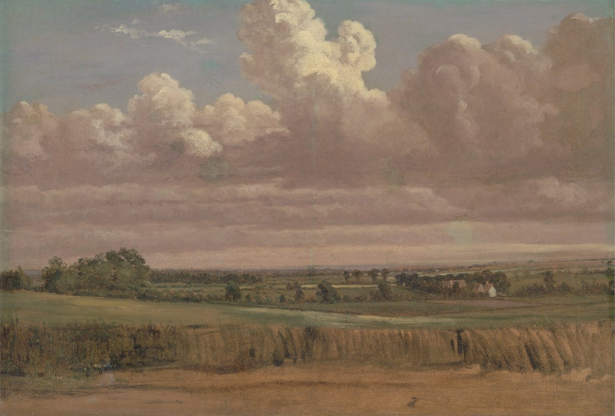 Krajina s Wheatfieldem, kolem 50. let 19. století od Lionel Constable