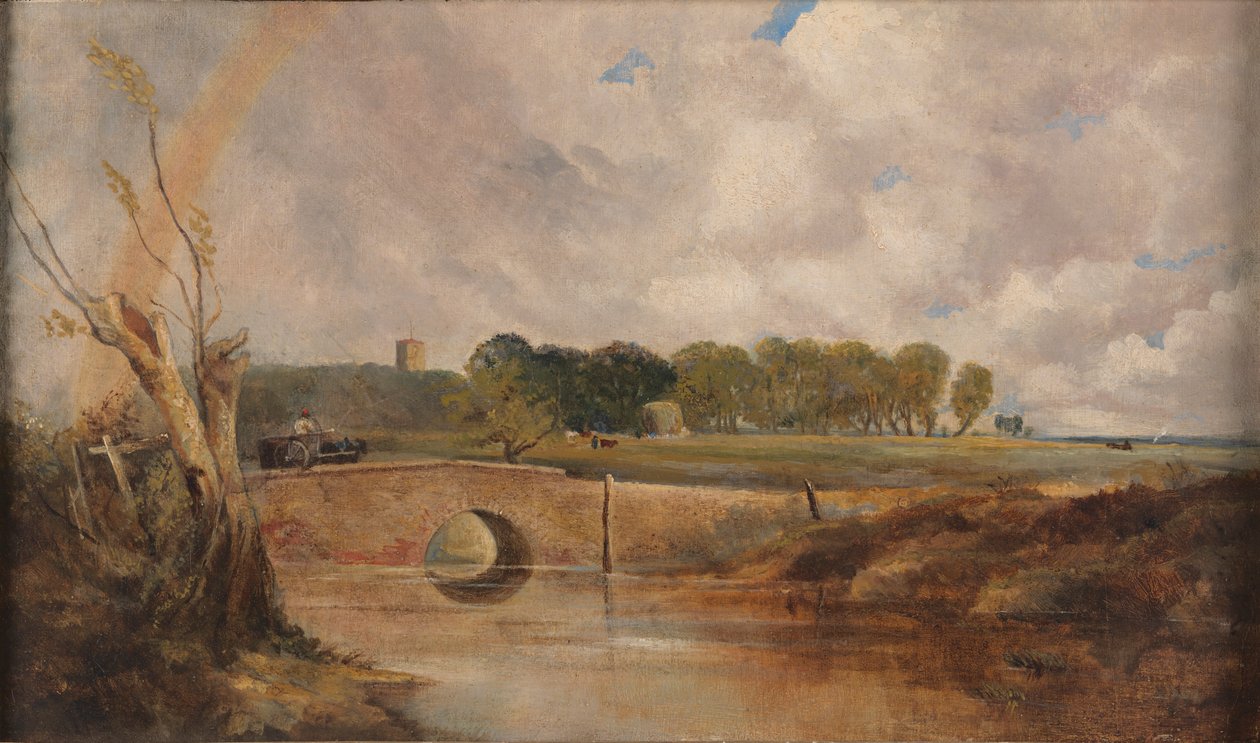 A Rainbow - Pohled na Stour od Lionel Constable