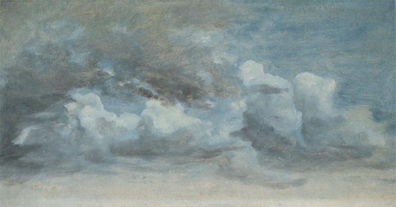 Cloud Study, c.1849-55 (olej na papíře na desce) od Lionel Constable