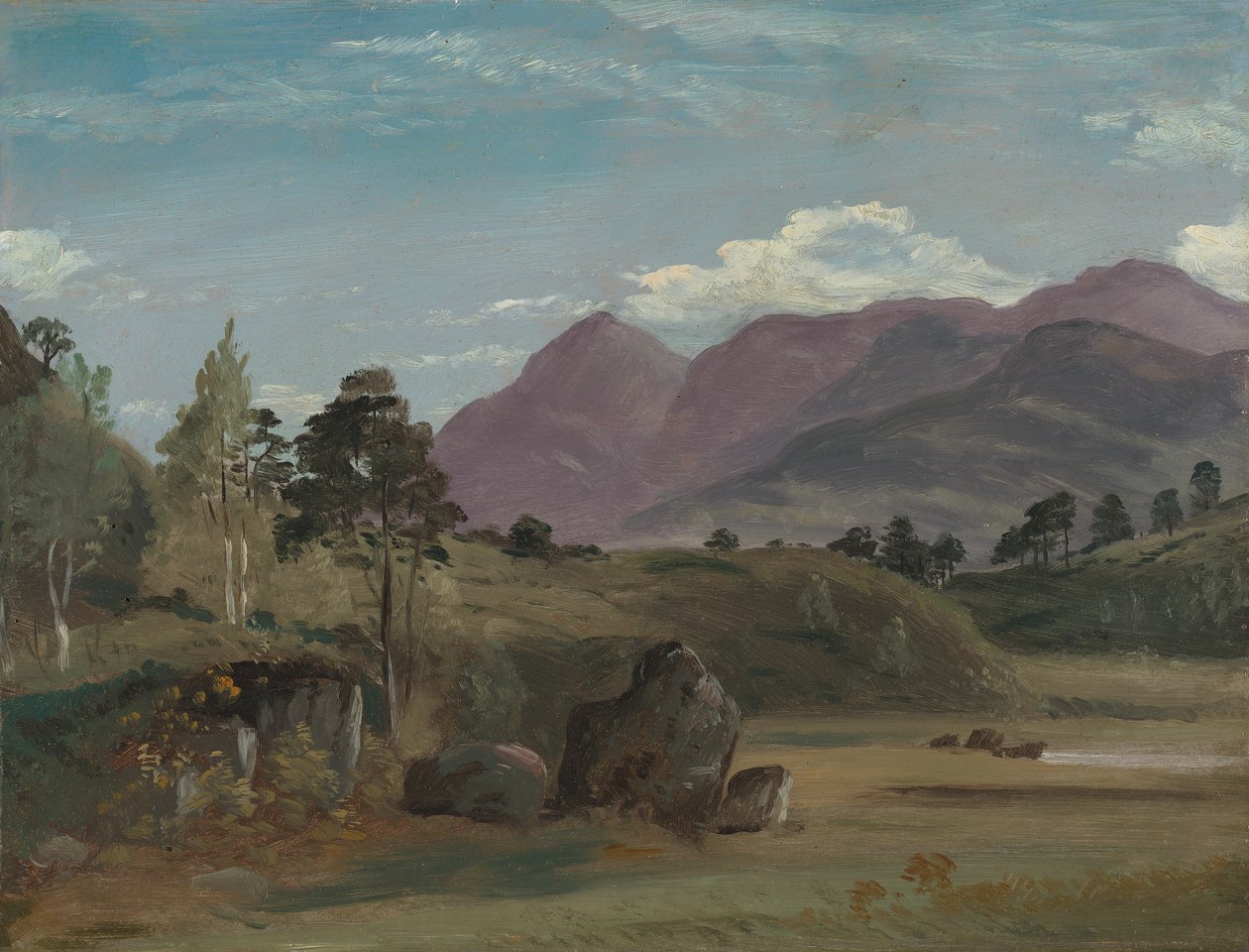 Horská krajina, možná v Lake District od Lionel Constable