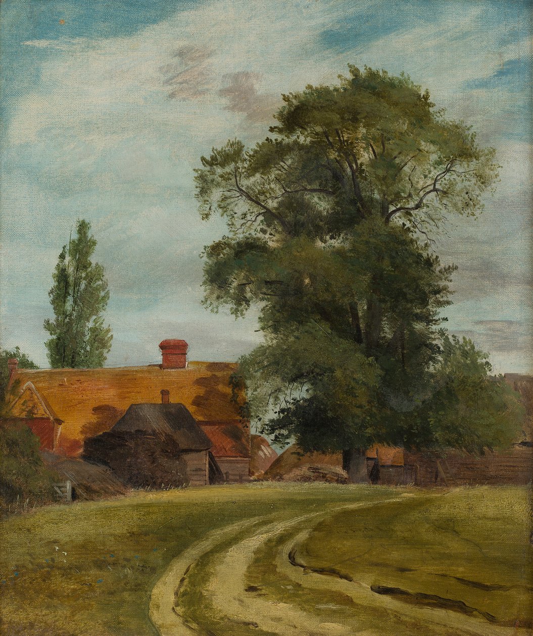 Cesta na farmu (olej na plátně) od Lionel Constable