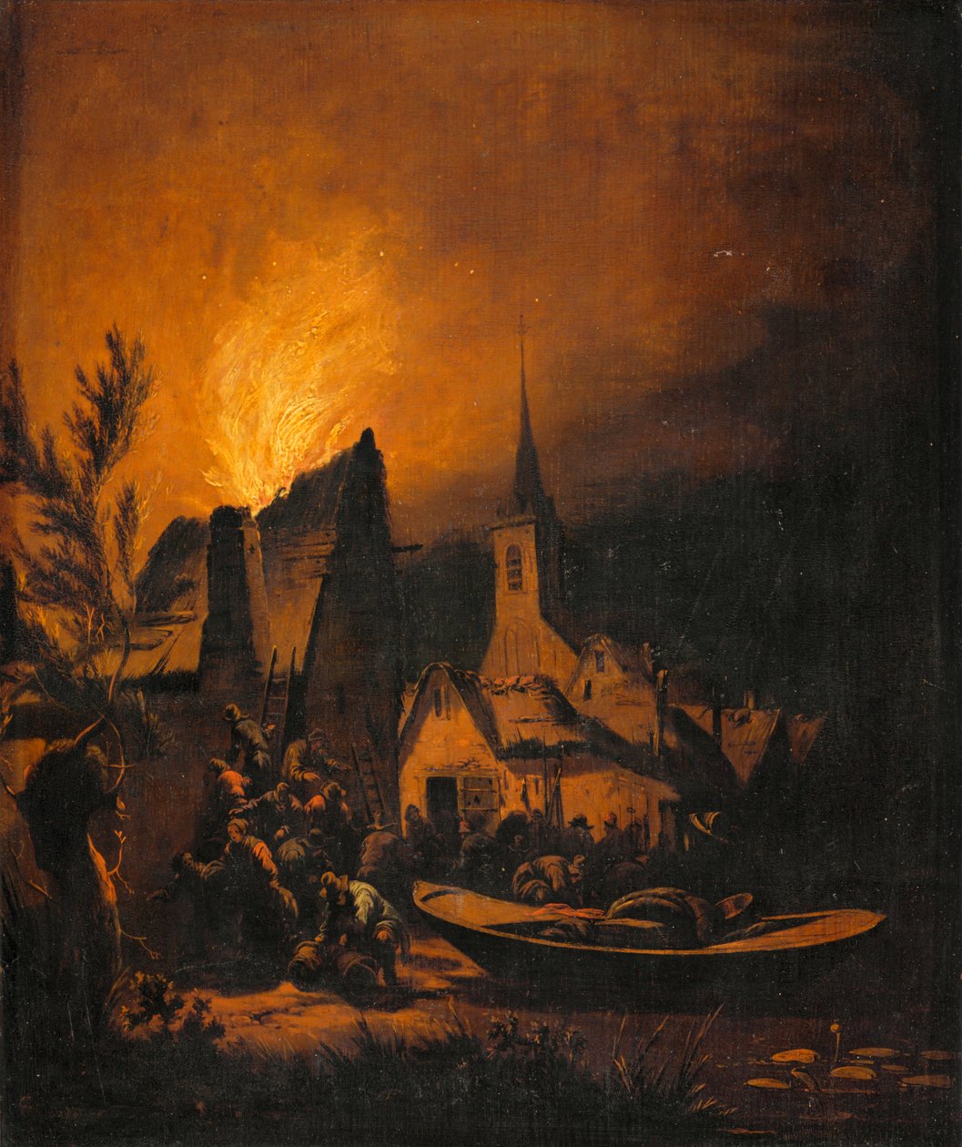 Požár ve vesnici ... od Lionel Hamilton Renwick