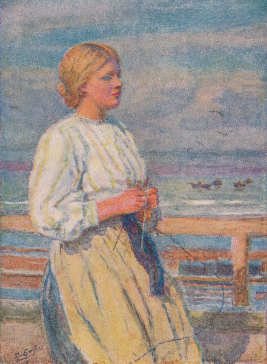 Dívčí pletení, c1917, 1919 od Lionel Percy Smythe