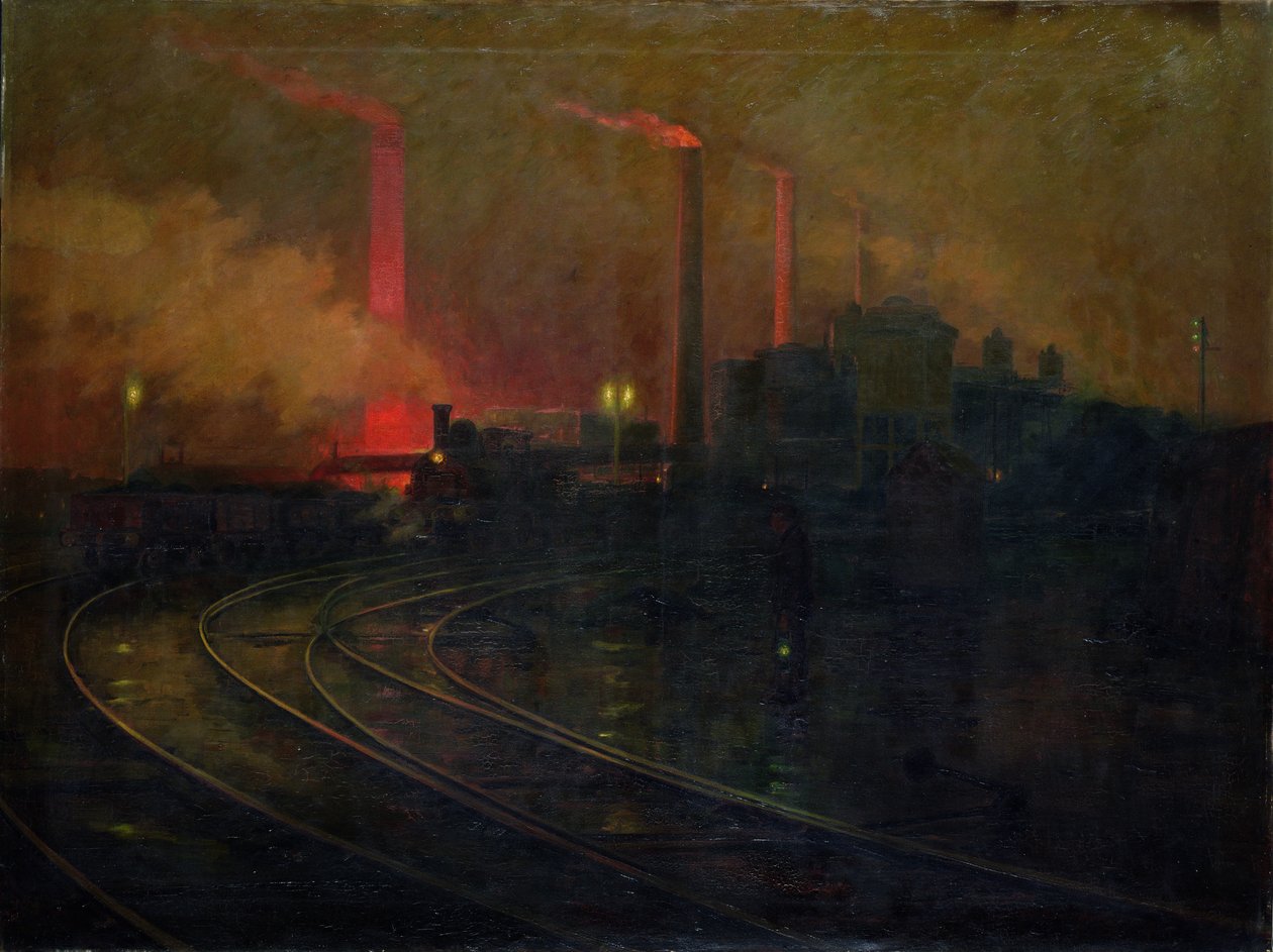 Ocelárna, noční Cardiff od Lionel Walden