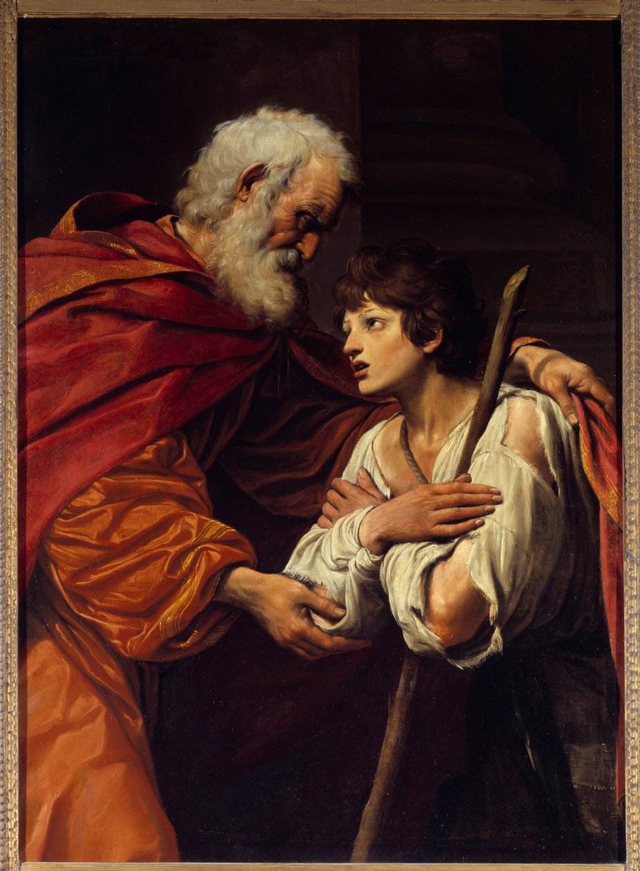 Návrat marnotratného dítěte. Obraz Leonella Spady (1576 - 1622) od Lionello Spada