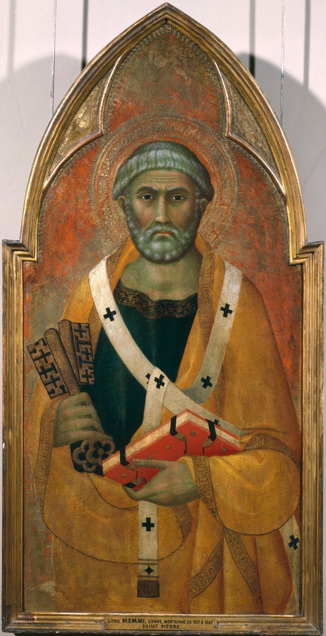 Svatý Petr, panel z polyptychu namalovaného pro klášter San Francesco de Colle Val d