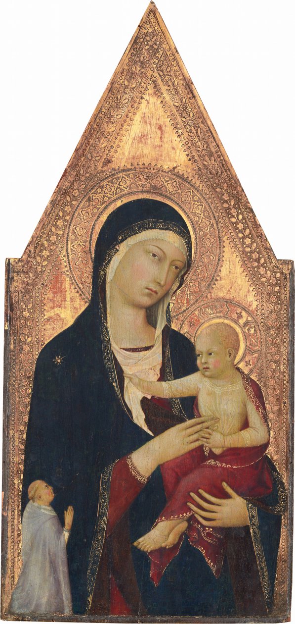 Madonna a dítě s dárcem, 13251330. od Lippo Memmi
