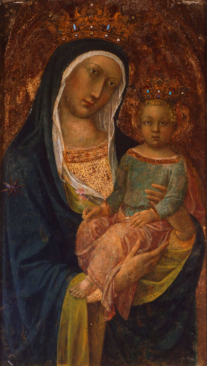 Madona s dítětem od Lippo Vanni (aktivní od roku 1344 do roku 1375), Farní kostel Radicondoli, Siena od Lippo Vanni