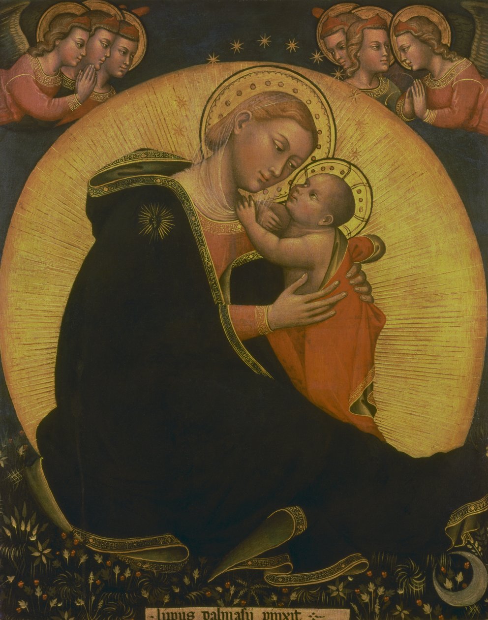 Madona pokory, 1390-1400 (tempera na plátně) od Lippo di Dalmasio