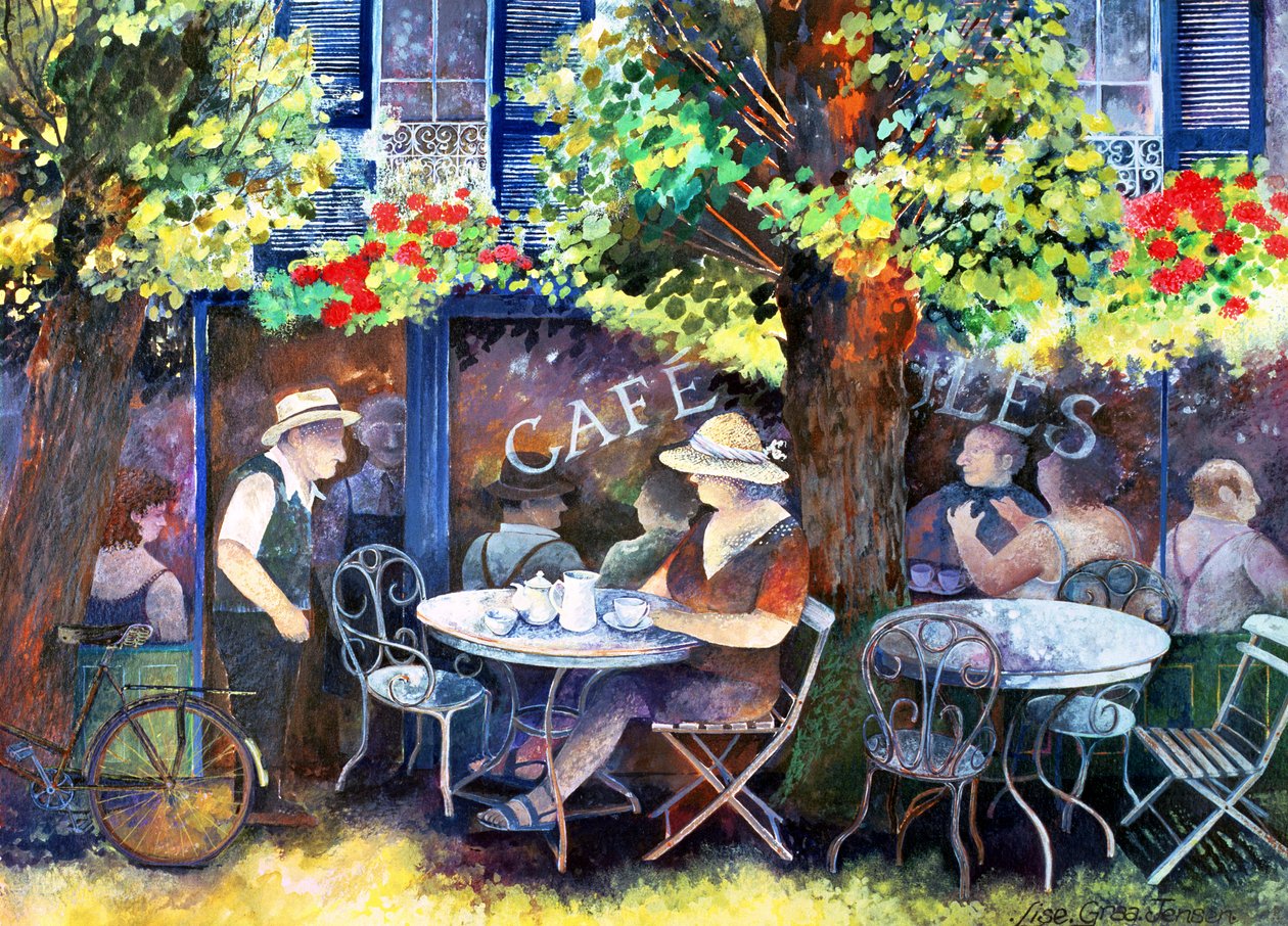 Cafe Jules, 1994 (akrylový inkoust, kvaš) od Lisa Graa Jensen