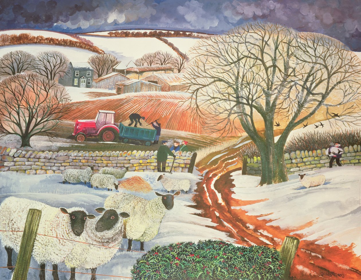 Winter Woolies (wc a kvaš na papíře) od Lisa Graa Jensen