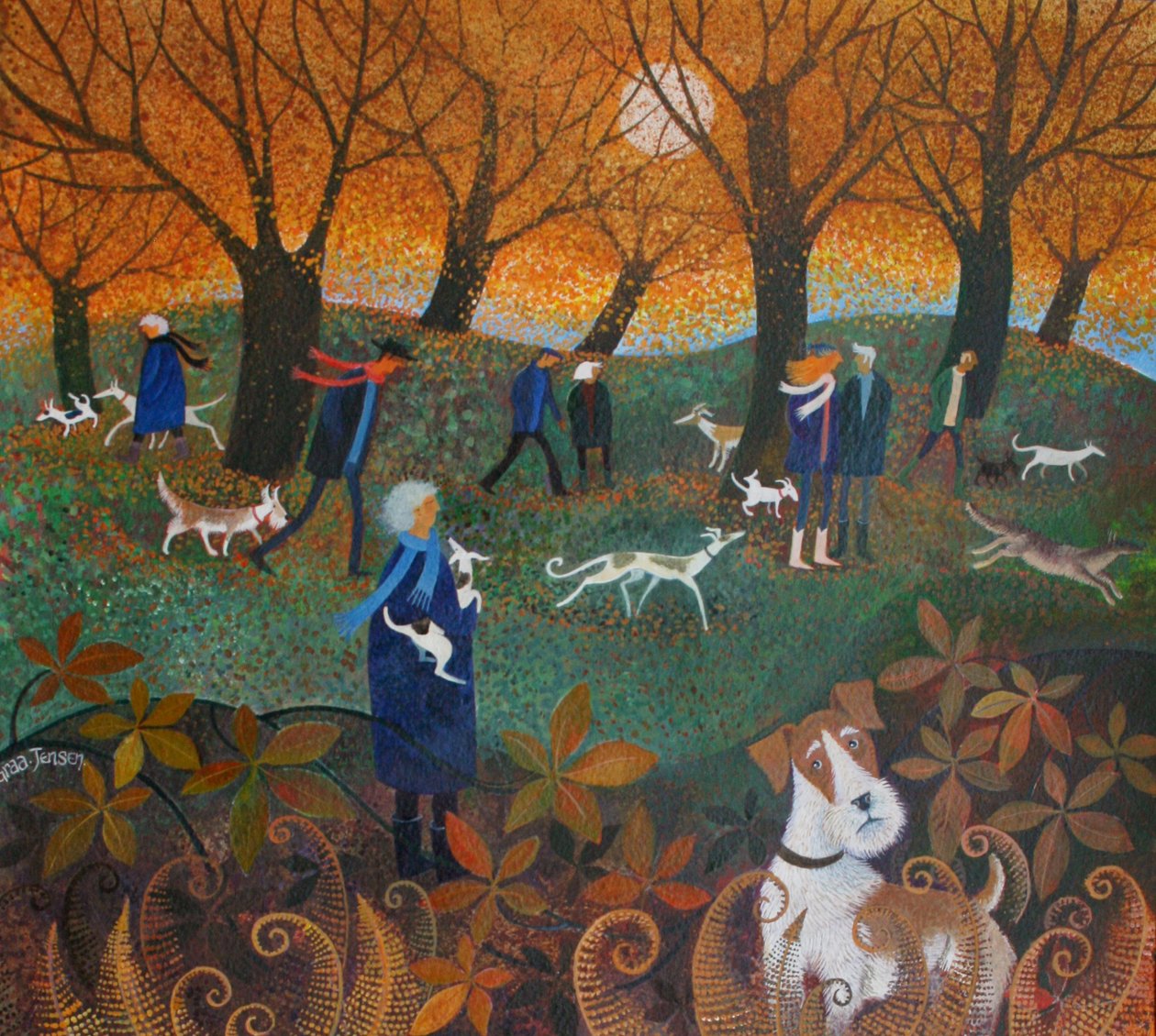 Hide and Seek, 2015, (akrylové inkousty na papíře) od Lisa Graa Jensen