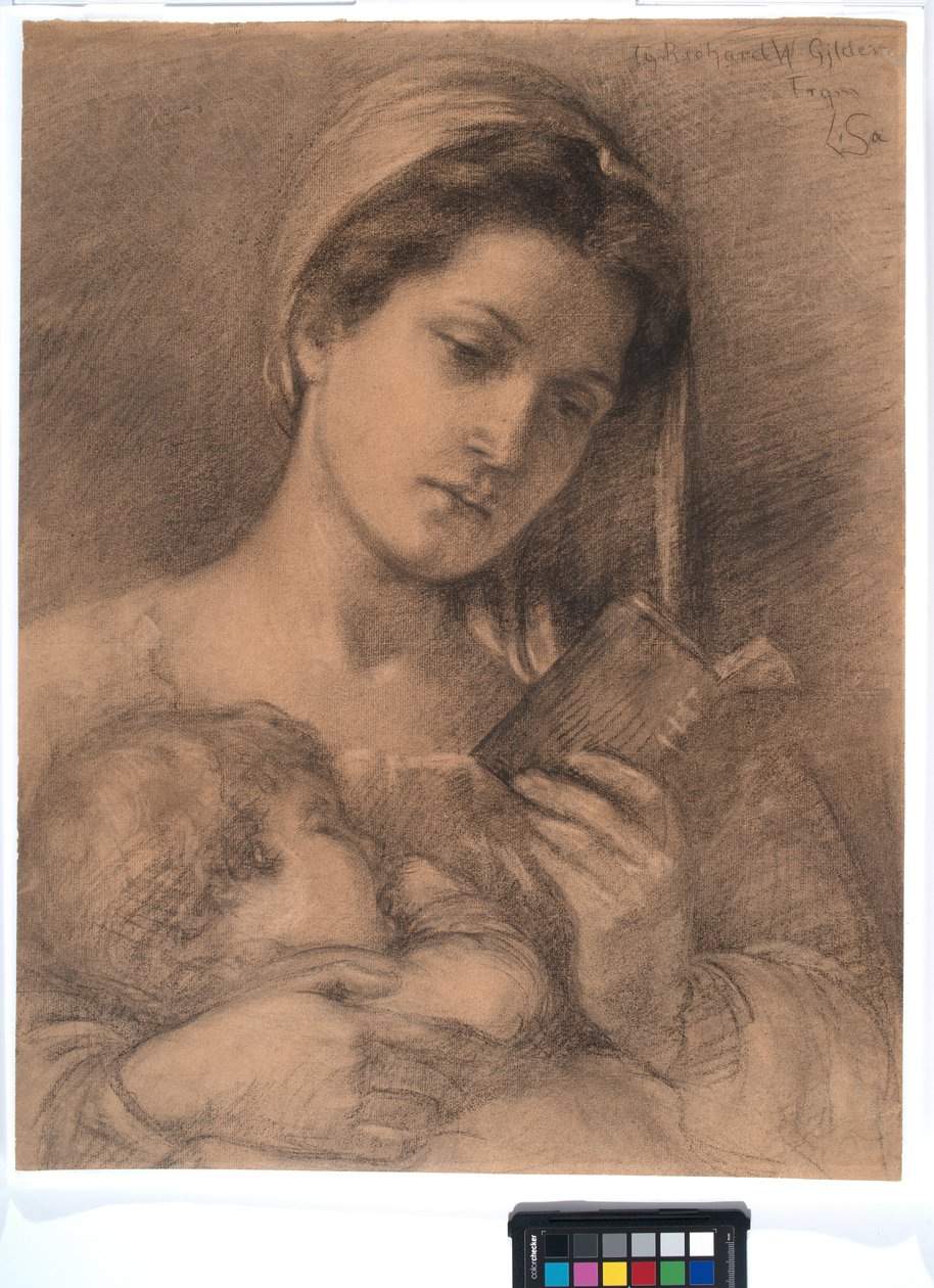Helena a Rodman, asi 1890 (grafit na křídovém papíře) od Lisa Ramona Stillman
