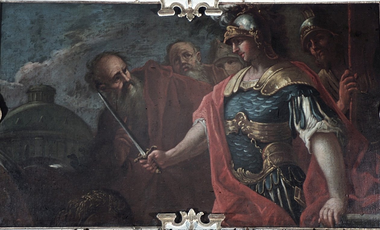 Alexandr Veliký, řezání gordického uzlu, 1736-1737 od Livio Retti