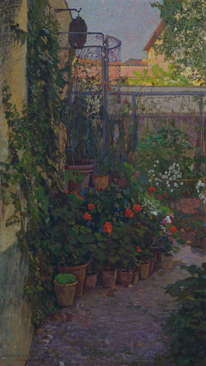 Triptych nebo zahrada v květu (boční panel) 1907 od Llewelyn Lloyd