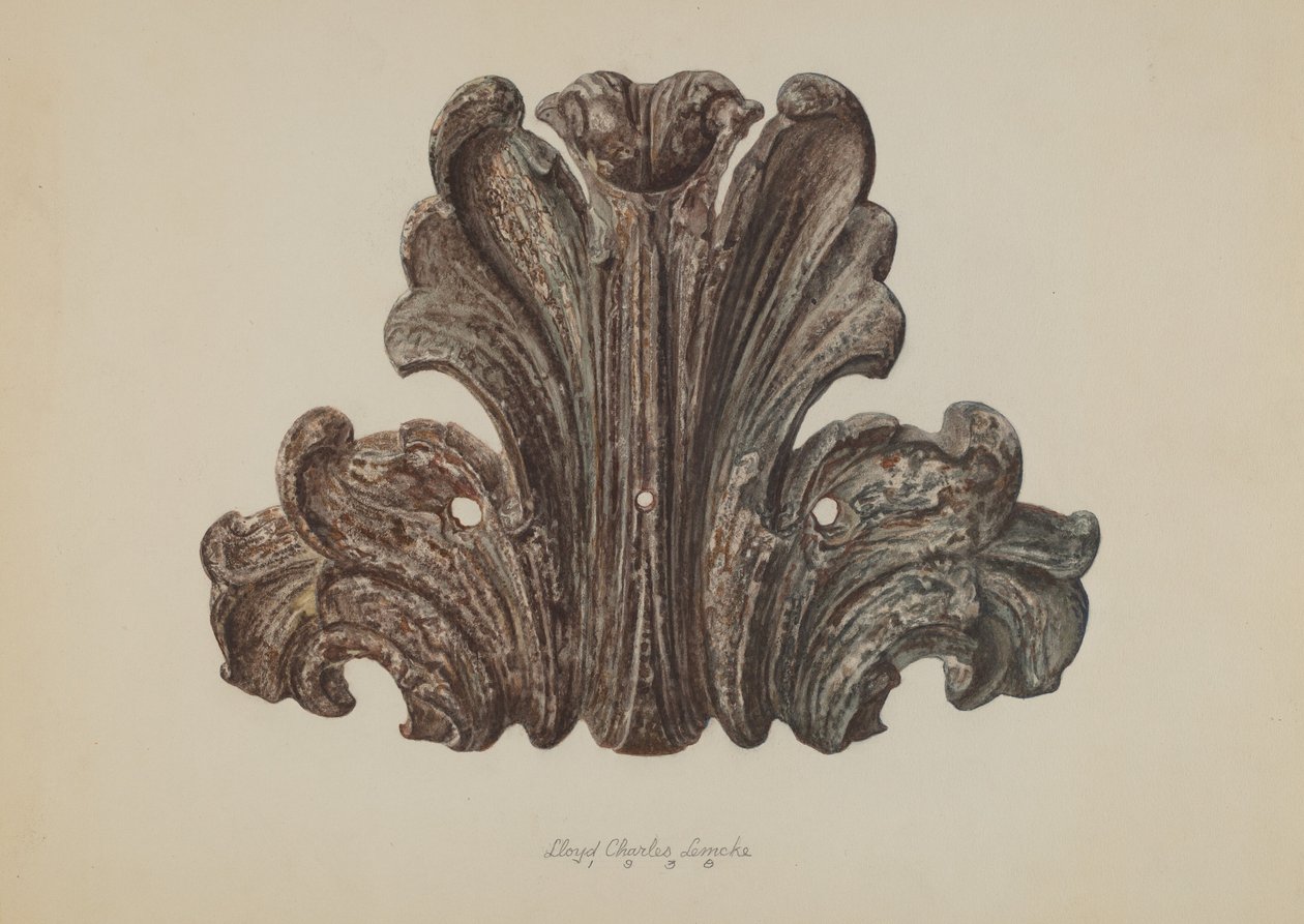 Ornamental Iron Leaf, 1938. od Lloyd Charles Lemcke