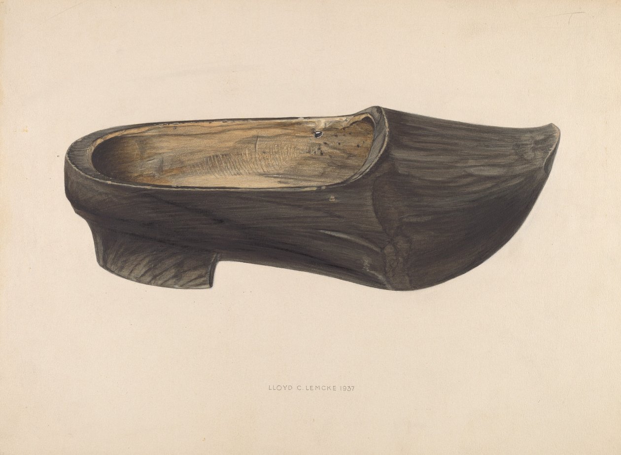 Dřevěná bota, 1937. od Lloyd Charles Lemcke