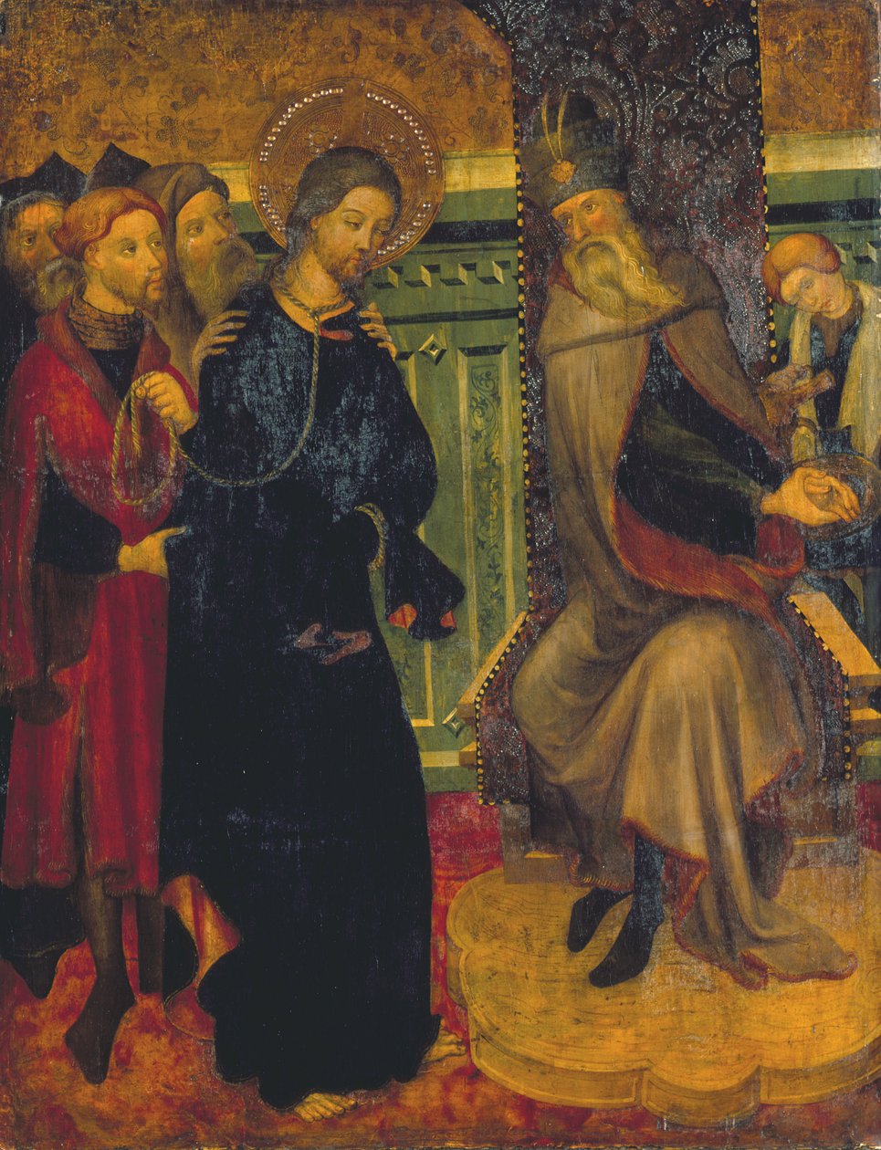 Kristus před Pilátem, kolem 1420-1425 (tempera na panelu) od Lluís Borrassà