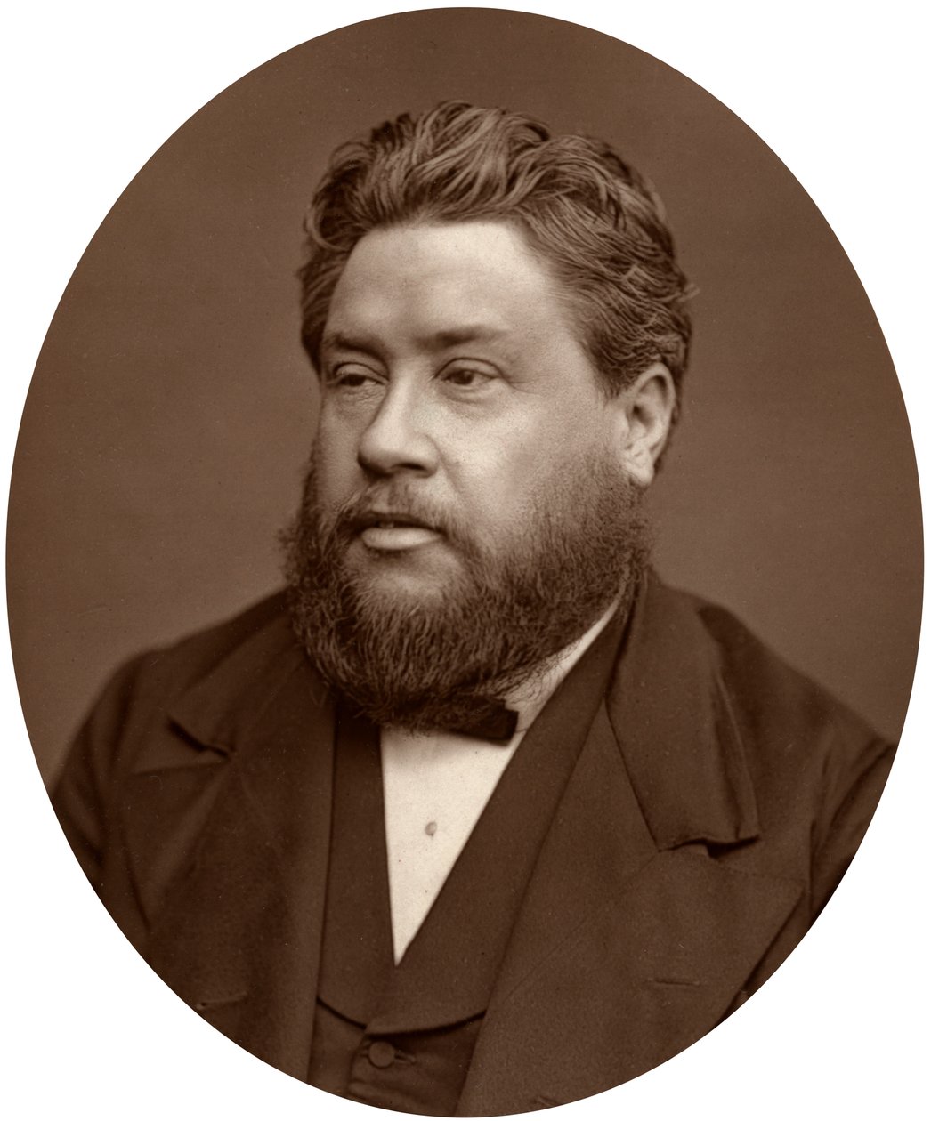 Reverend Charles Haddon Spurgeon, pastor Metropolitan Tabernacle, 1880. od Lock and Whitfield