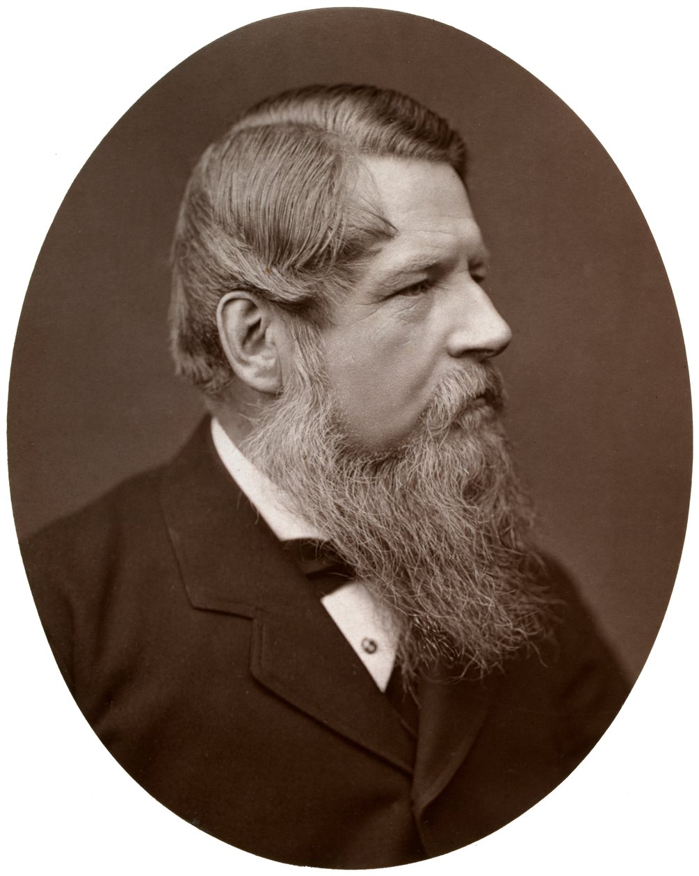 Vpravo Hon Sir Stafford Henry Northcote, Bart, MP, kancléř státní pokladny, 1877. od Lock and Whitfield