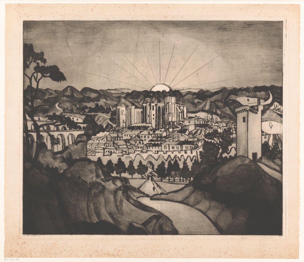 Avignon (původní název) od Lodewijk Schelfhout (signed by artist)