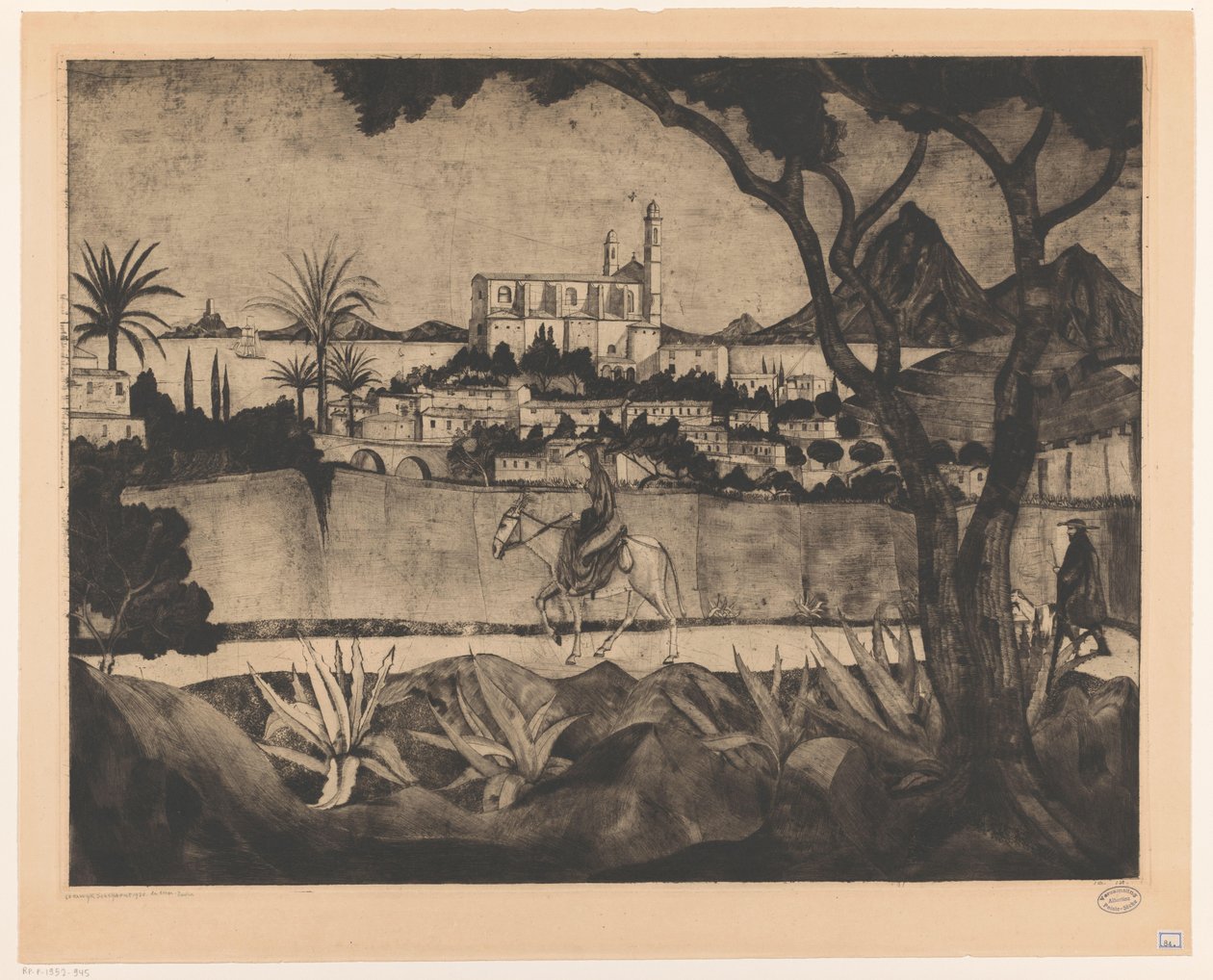 Bastia na Korsice Bastia (původní název) od Lodewijk Schelfhout (signed by artist)