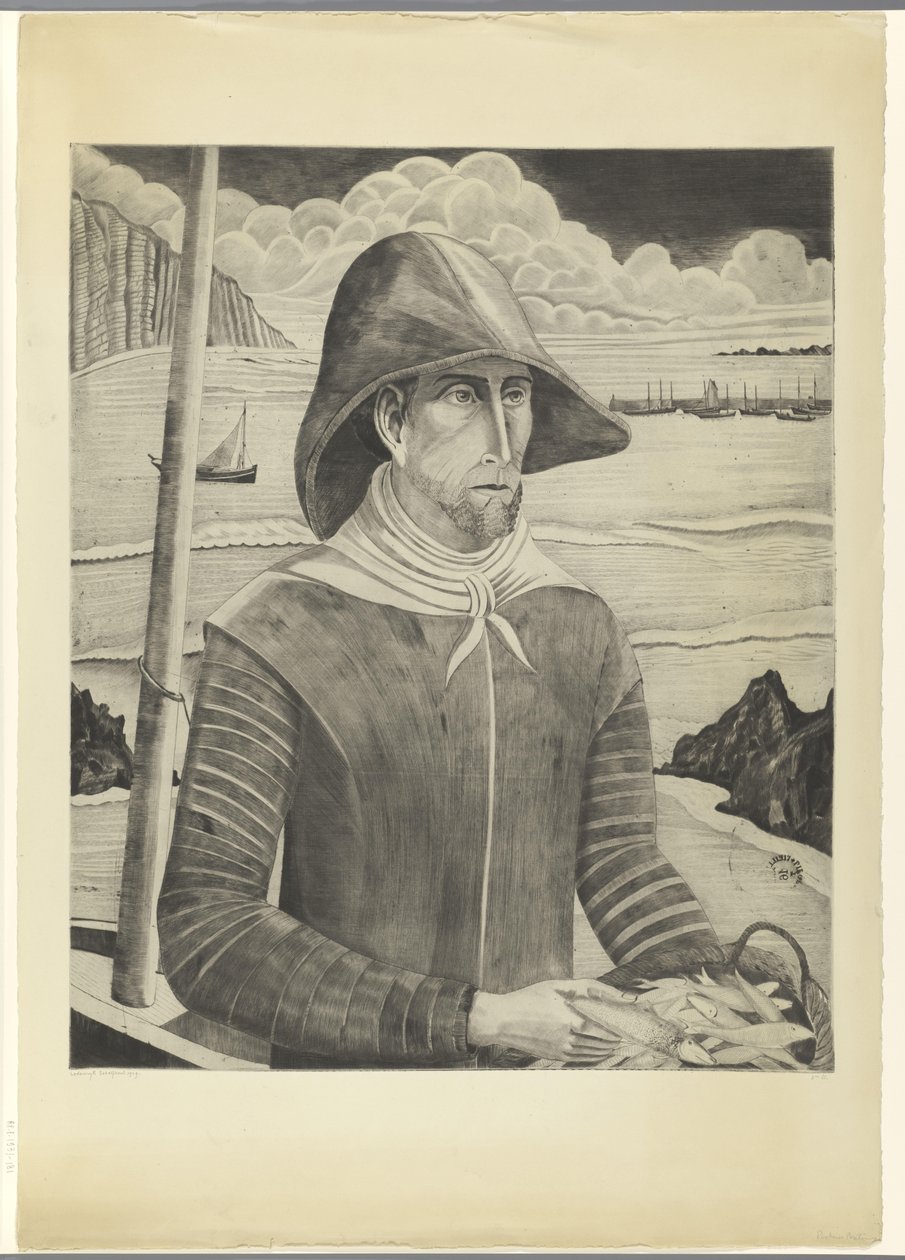 Bretonský šroub Breton Fisherman II (původní název) od Lodewijk Schelfhout (signed by artist)