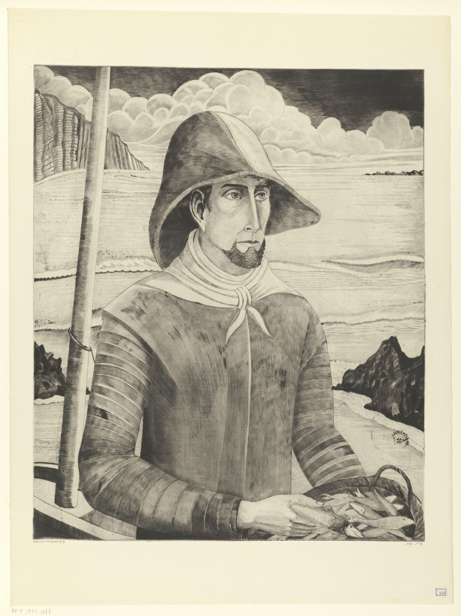Bretonský šroub Breton Fisherman II (původní název) od Lodewijk Schelfhout (signed by artist)