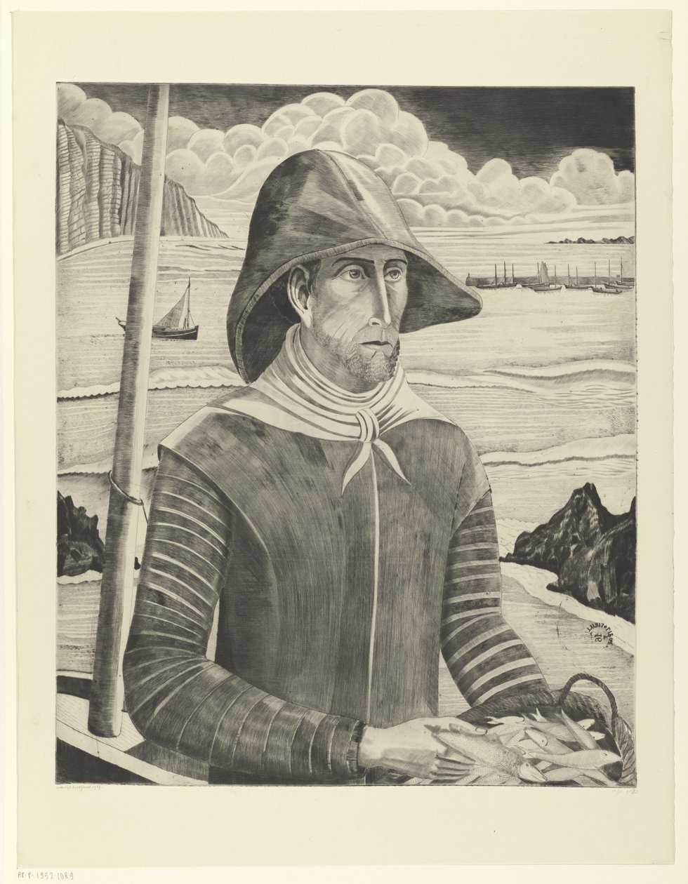 Bretonský šroub Breton Fisherman II (původní název) od Lodewijk Schelfhout (signed by artist)
