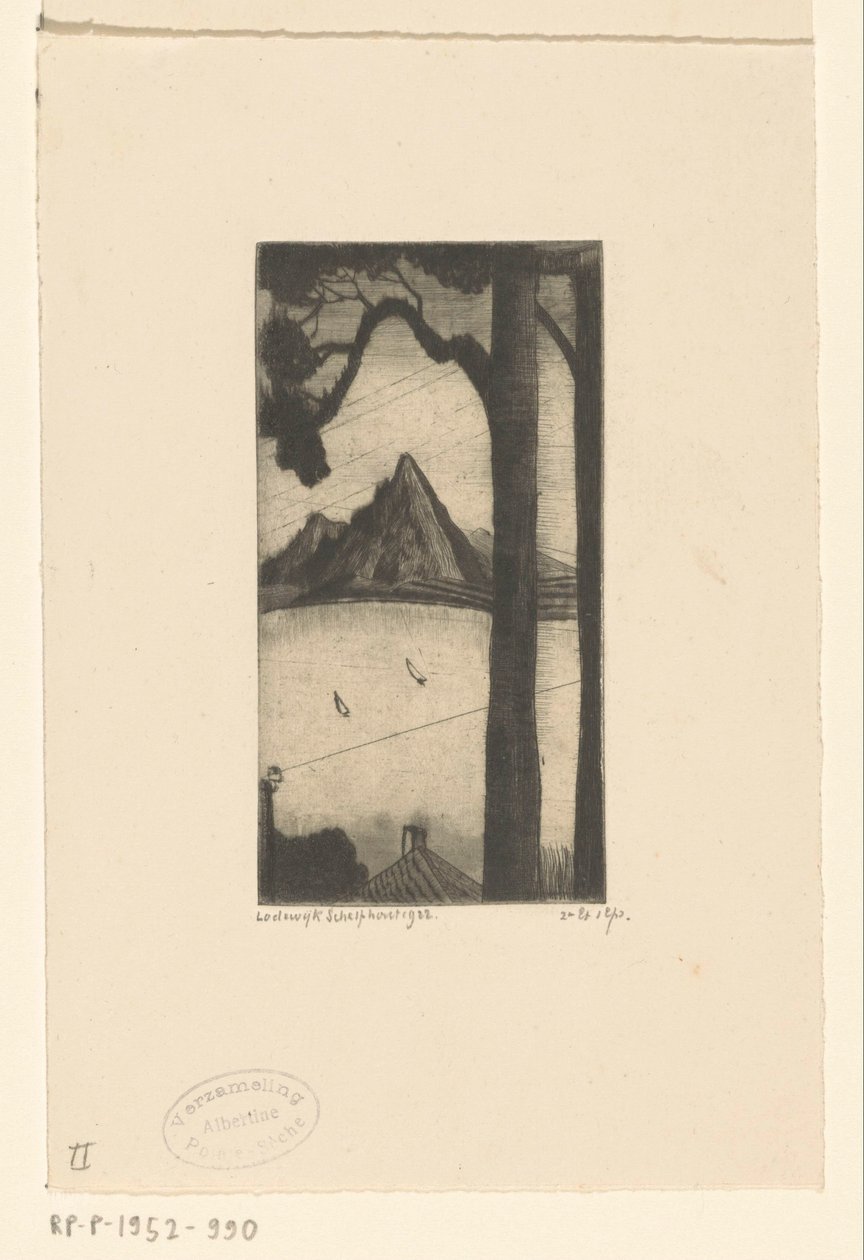 Korsická krajina Les Sapins Corses (původní název) od Lodewijk Schelfhout (signed by artist)