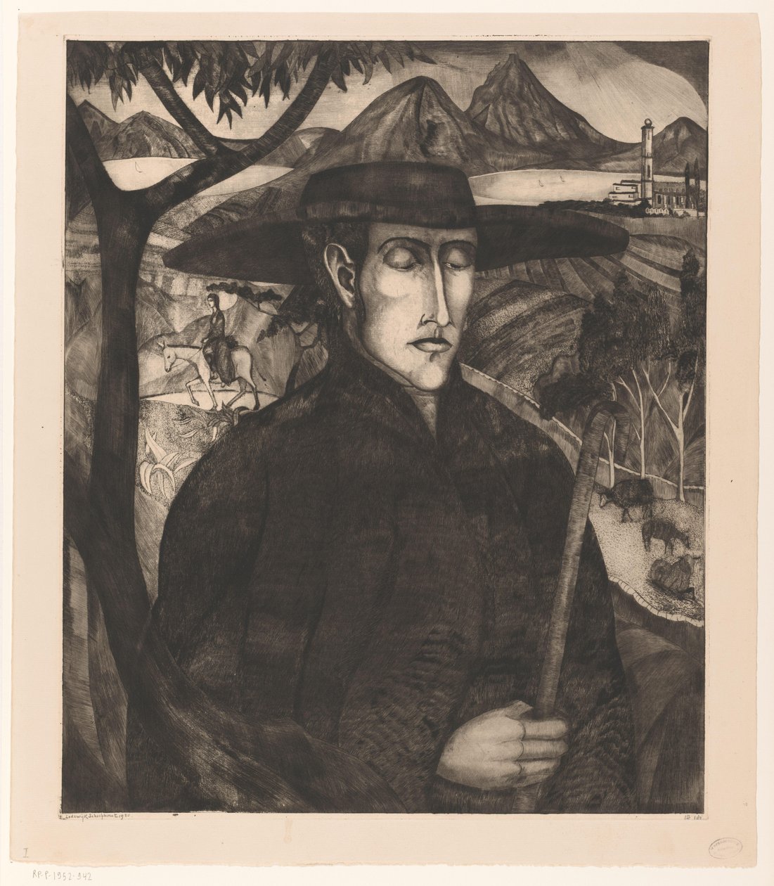 Korsický ovčák Le Berger Corse I (původní název) od Lodewijk Schelfhout (signed by artist)