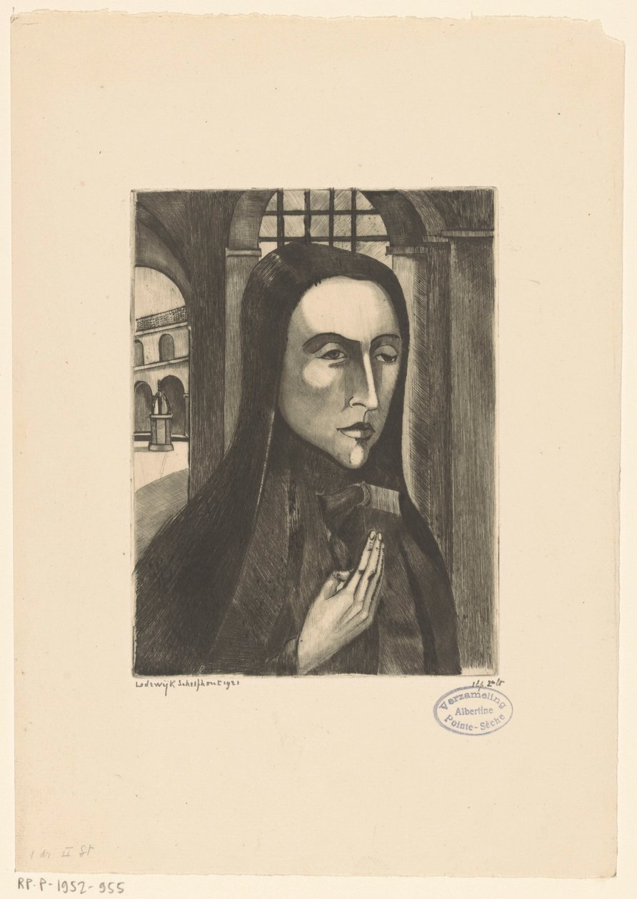 korsická žena Femme Corse (původní název) od Lodewijk Schelfhout (signed by artist)