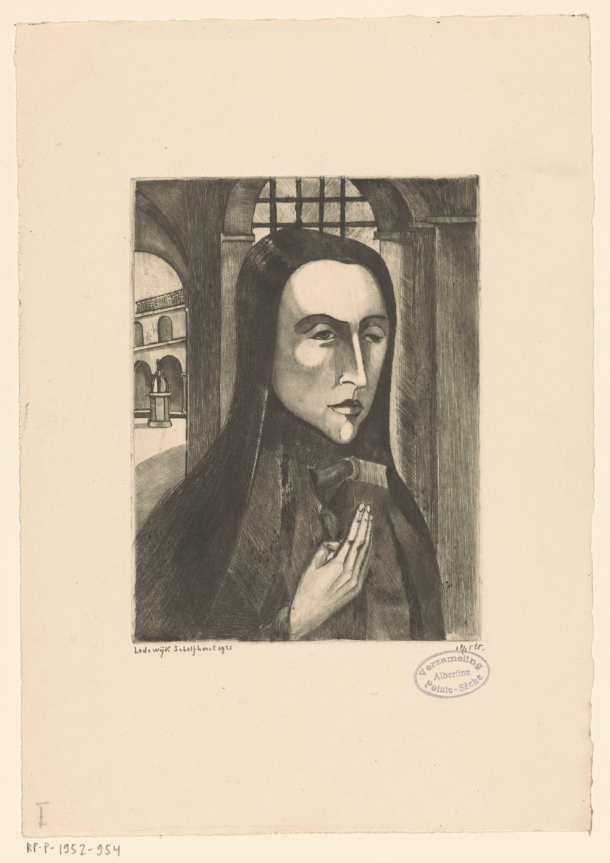 korsická žena Femme Corse (původní název) od Lodewijk Schelfhout (signed by artist)