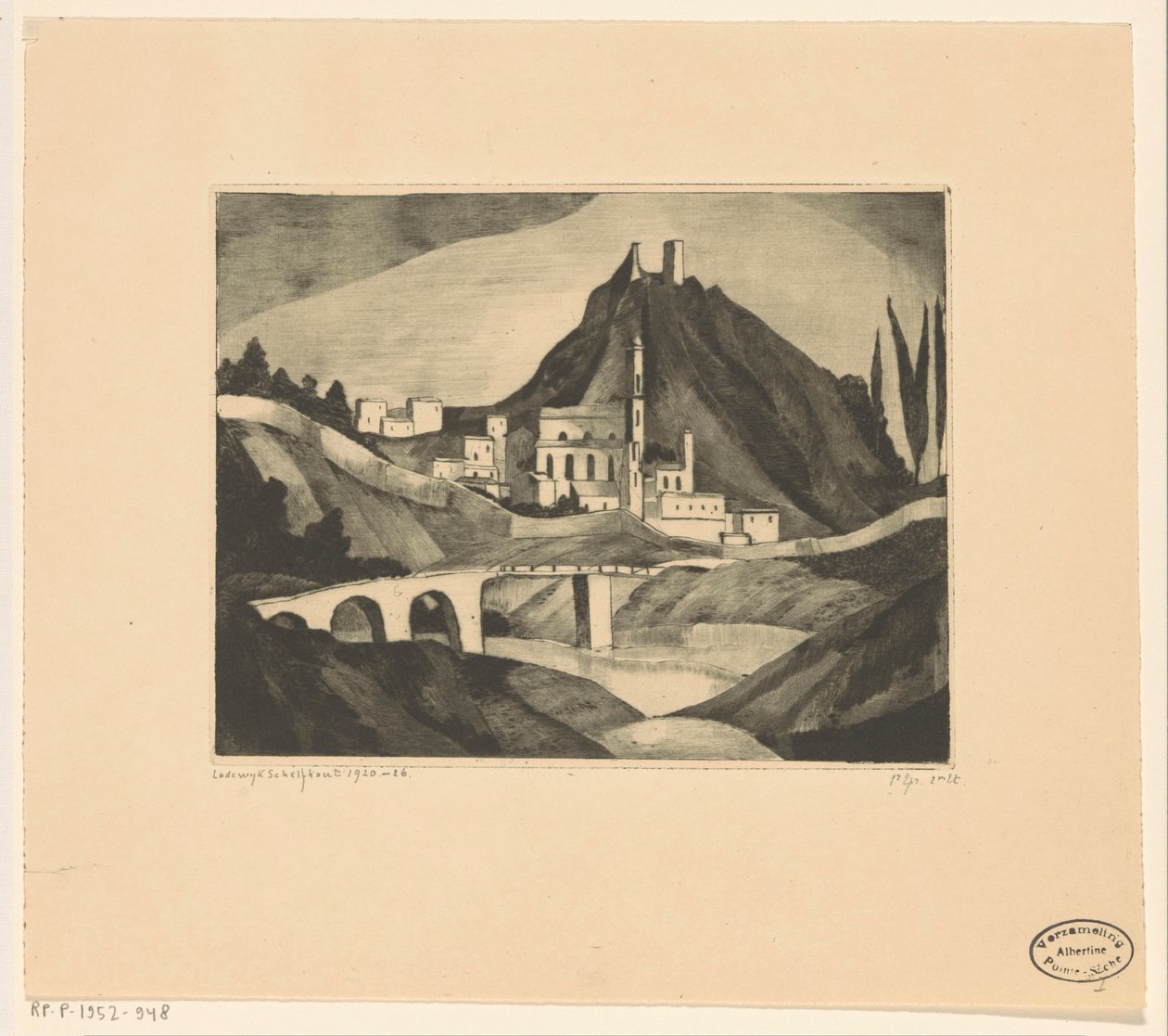Corte I (původní název) od Lodewijk Schelfhout (signed by artist)