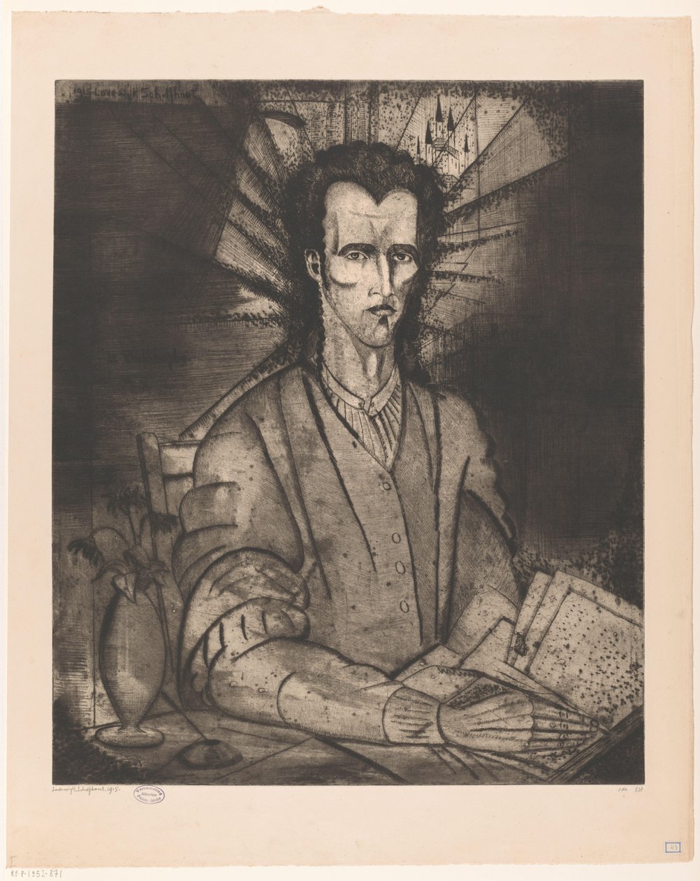 Filosoof Le Philosophe (původní název na objektu) od Lodewijk Schelfhout (signed by artist)
