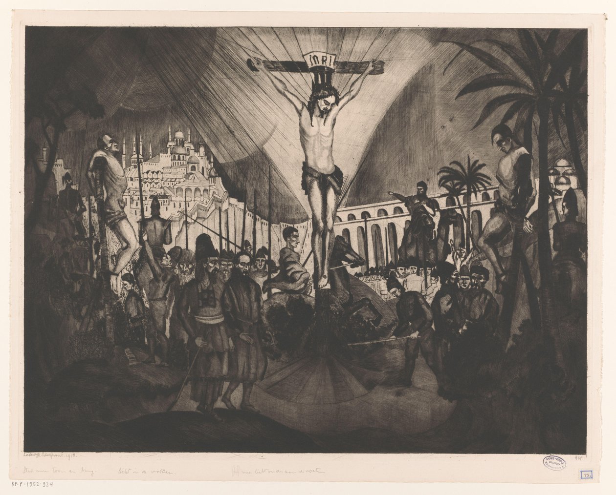 Golgotha II (původní název) od Lodewijk Schelfhout (signed by artist)