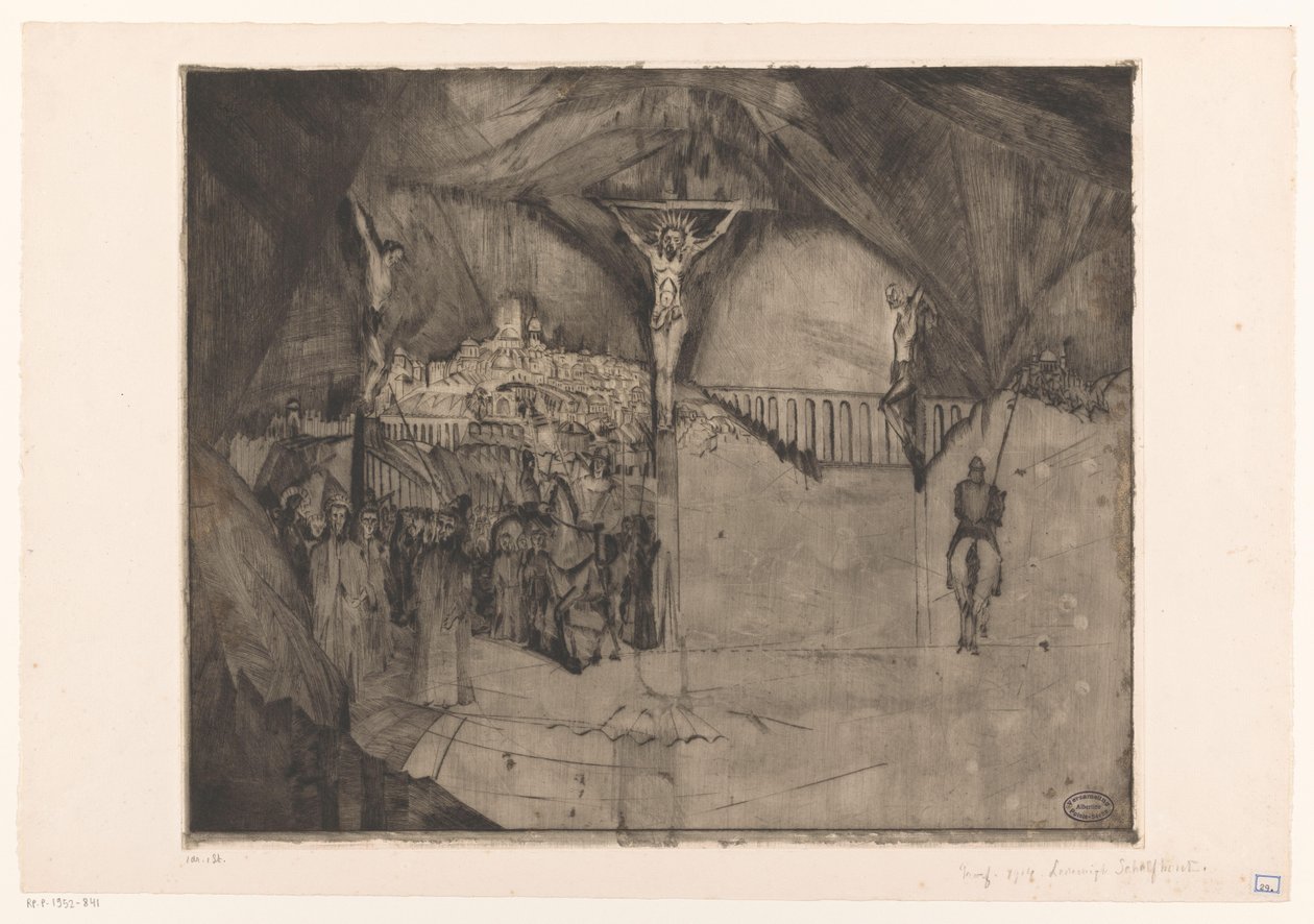 Golgotha I (původní název) od Lodewijk Schelfhout (signed by artist)