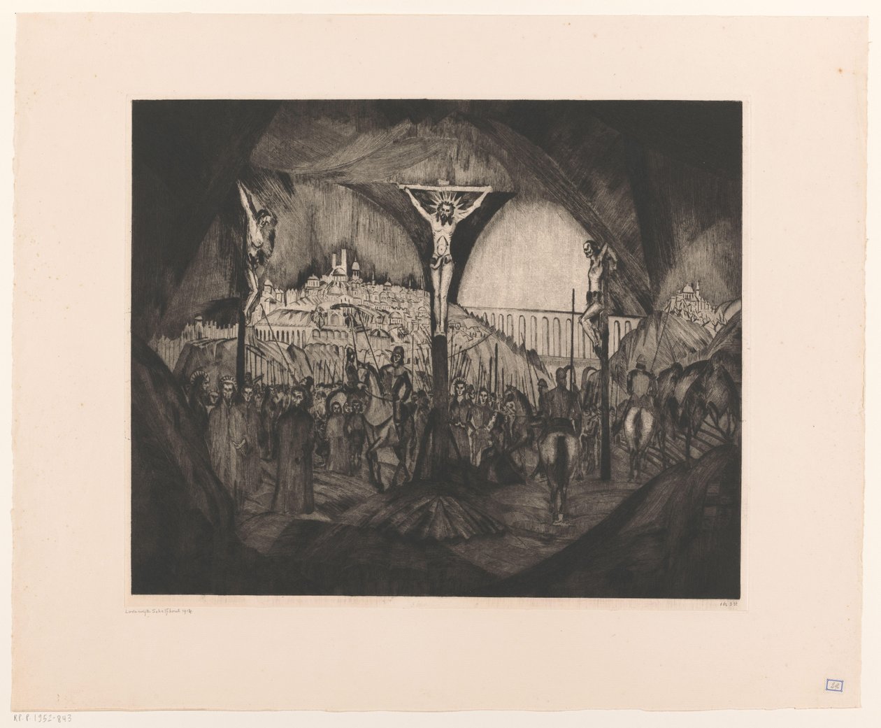 Golgotha I (původní název) od Lodewijk Schelfhout (signed by artist)