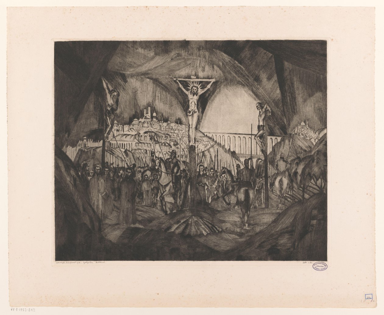 Golgotha I (původní název na objektu) od Lodewijk Schelfhout (signed by artist)