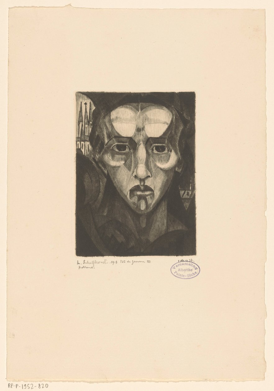 Hlava ženy Tête de femme III (původní název na objektu) od Lodewijk Schelfhout (signed by artist)
