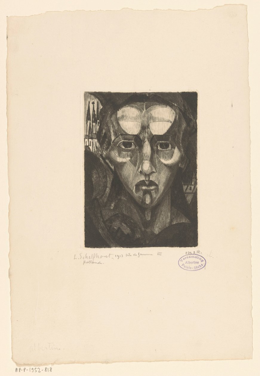 Hlava ženy Tête de femme III (původní název na objektu) od Lodewijk Schelfhout (signed by artist)