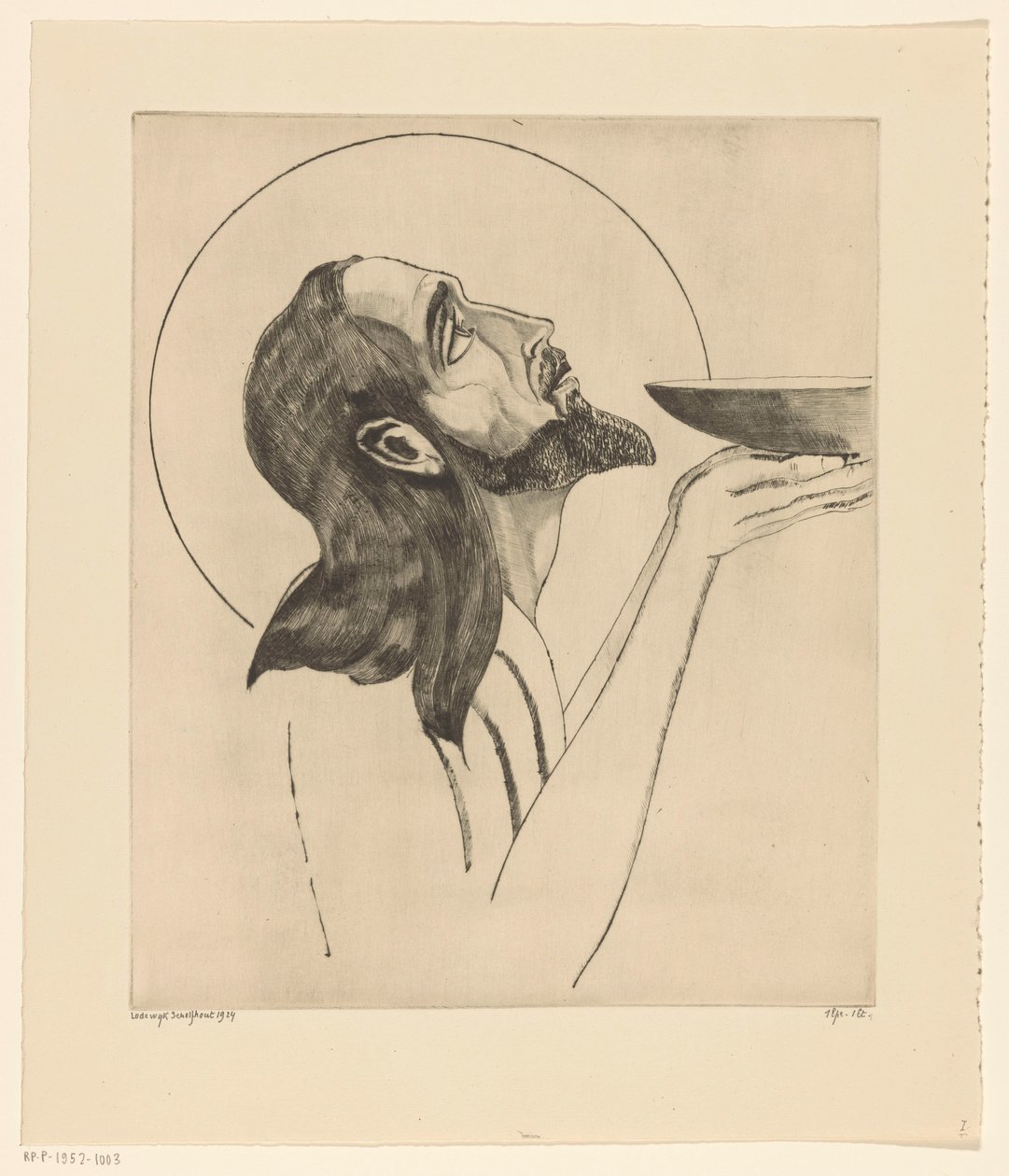 Johannes de Doper Saint John the Baptist (původní název) od Lodewijk Schelfhout (signed by artist)
