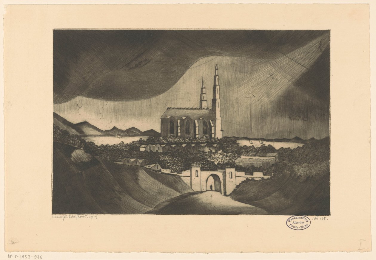 Katedrála La Cathédrale (původní název) od Lodewijk Schelfhout (signed by artist)