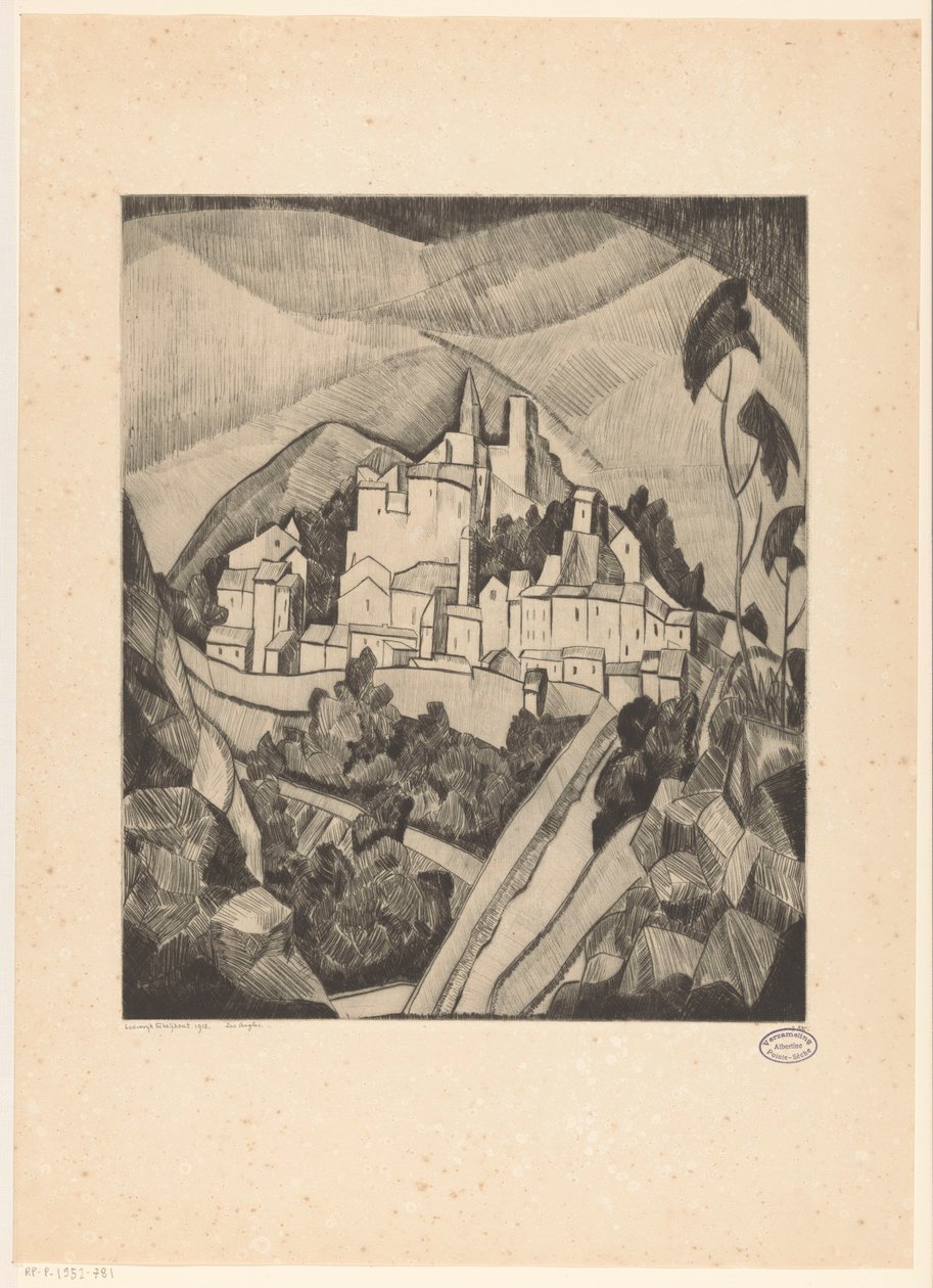 Les Angles I (původní název na objektu) od Lodewijk Schelfhout (signed by artist)