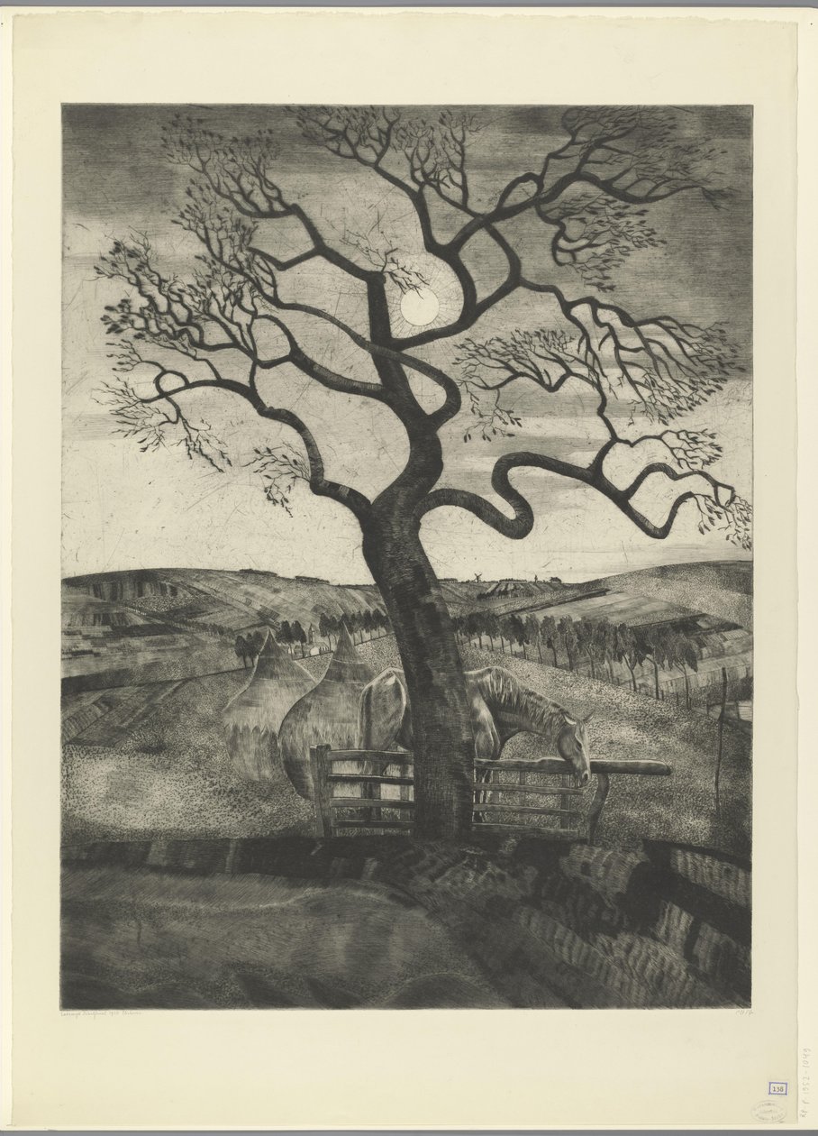 Kůň na louce poblíž Etikhove Vieux cheval en repos (původní název) od Lodewijk Schelfhout (signed by artist)