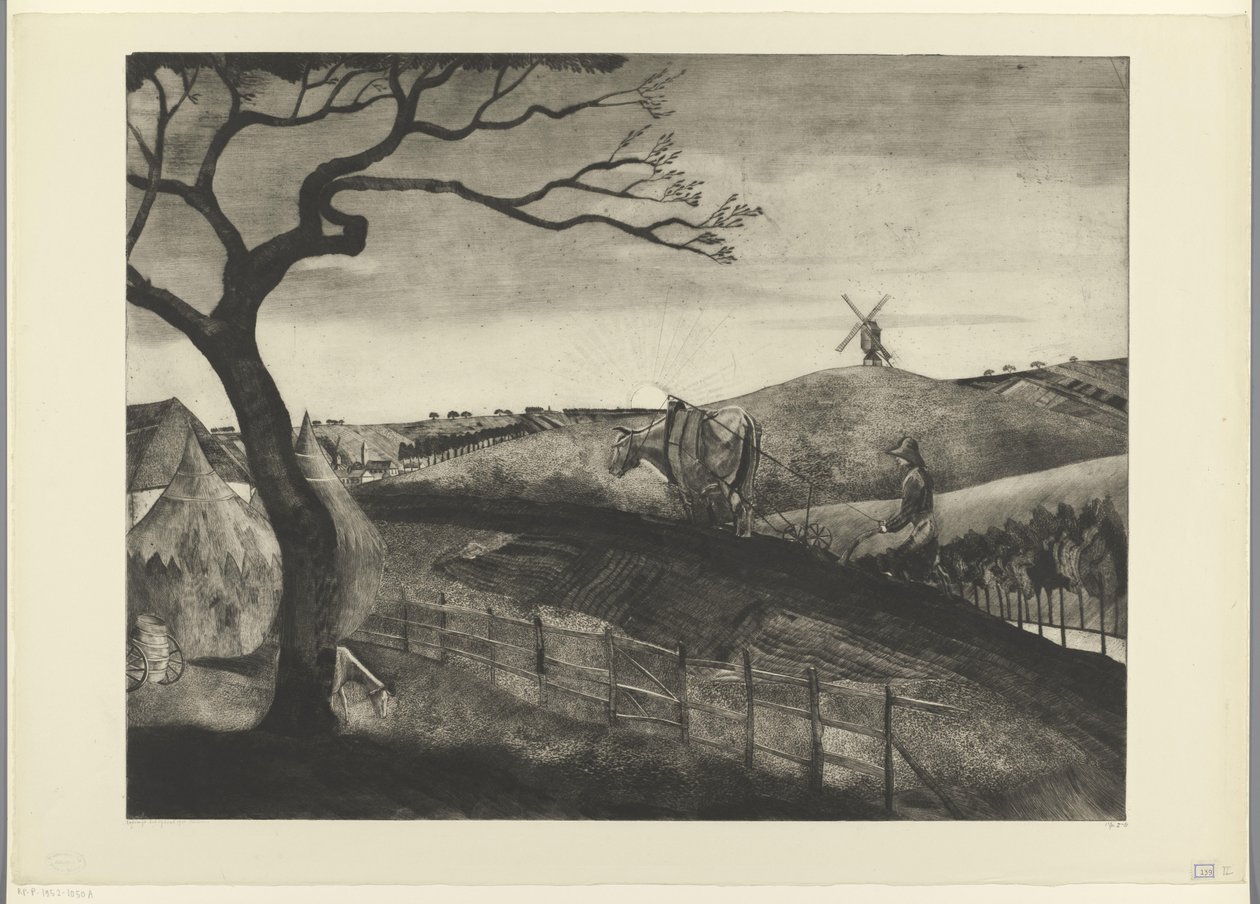 Orat farmář s volem v Etikhove Laborer Flamand (původní název) od Lodewijk Schelfhout (signed by artist)